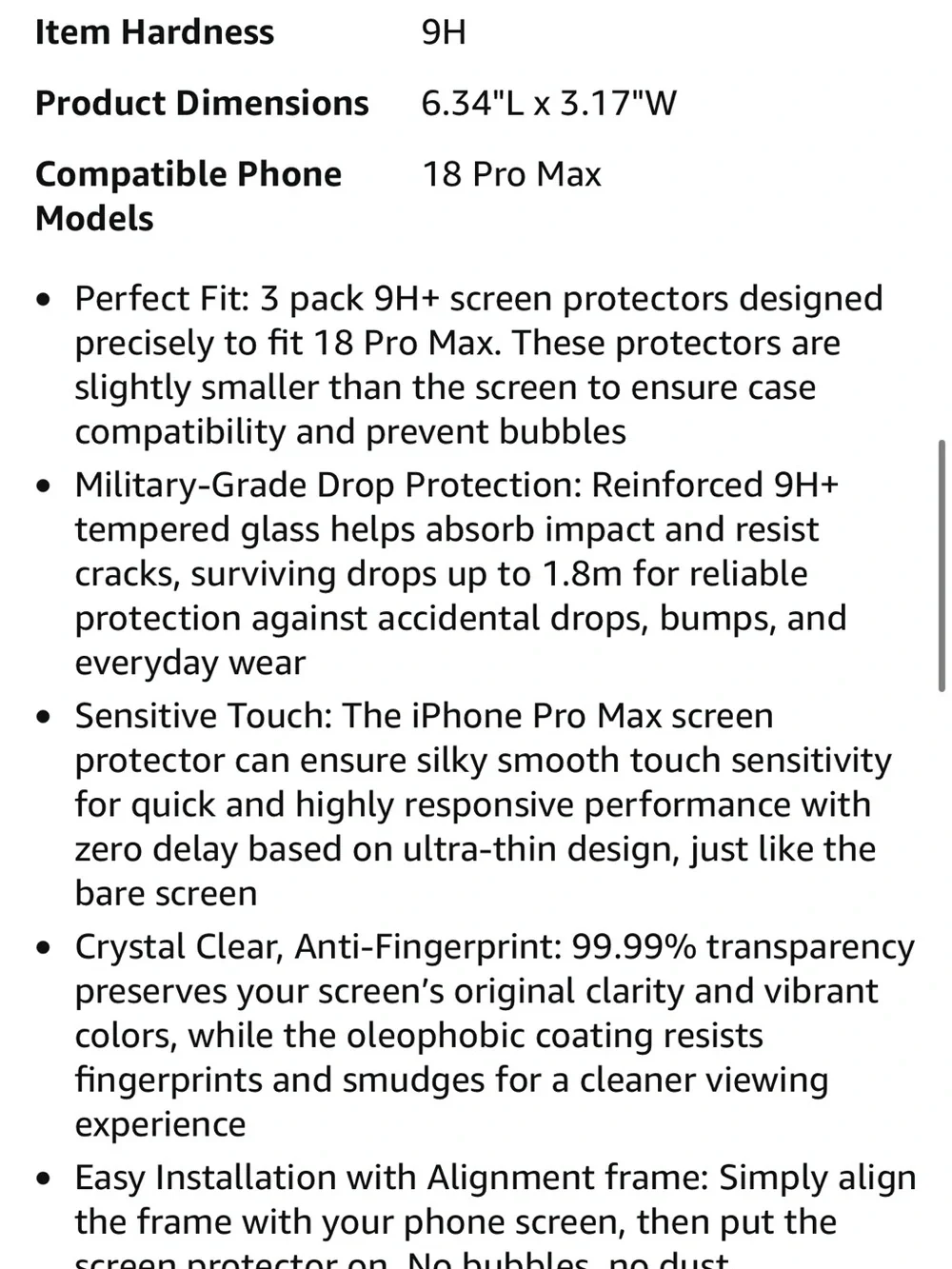 iPhone 18 pro max screen protector